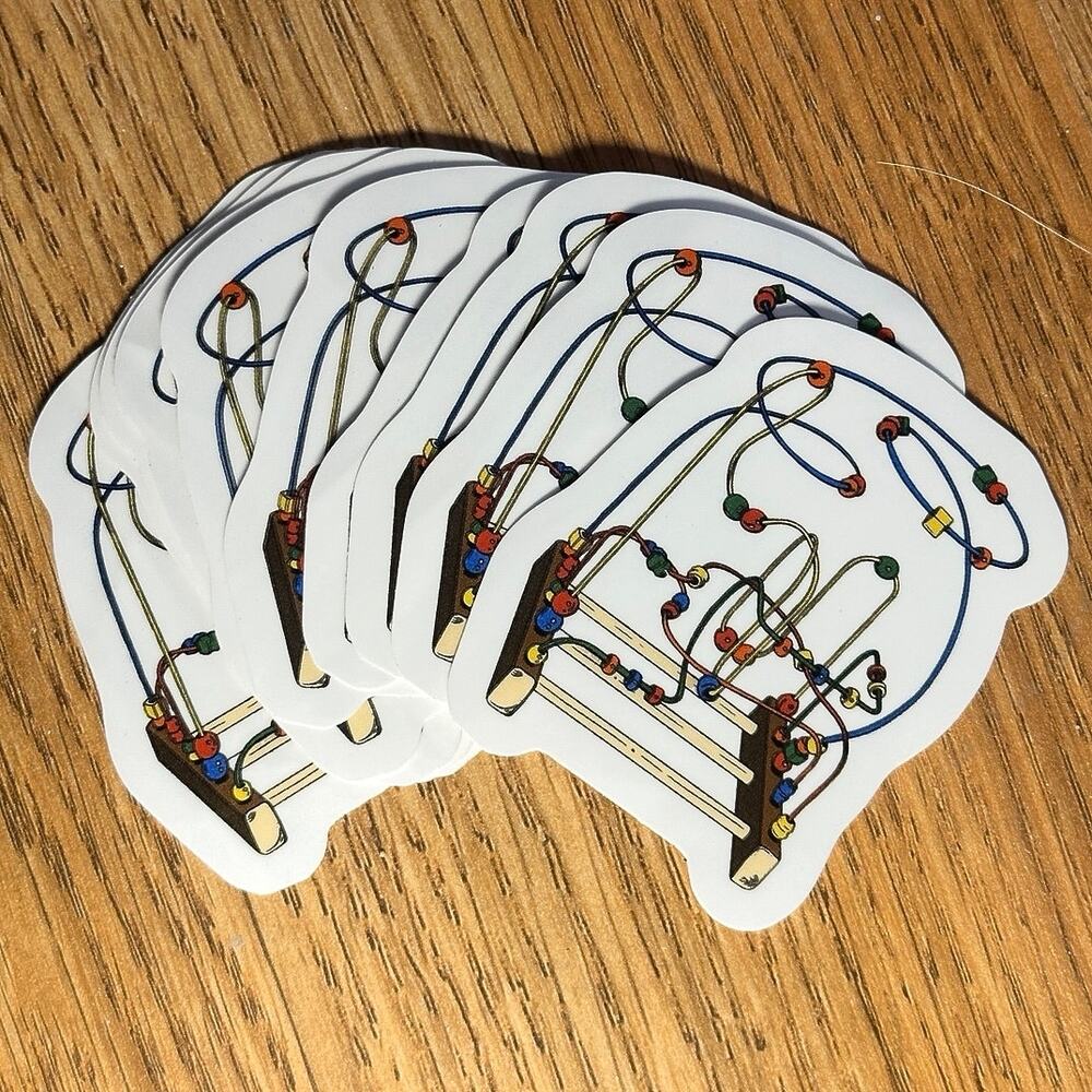 Original Bead Maze Waiting Room Vinyl Sticker Nostalgia 90s Childhood Art